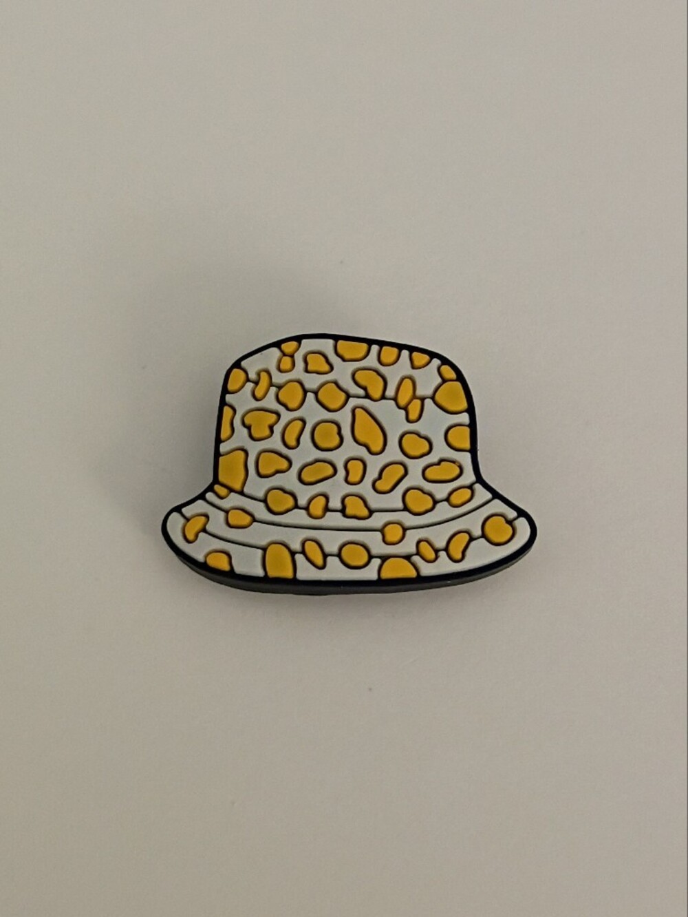10 for $10 Jibbitz Croc Charm - Yellow Animal Print Fedora Style Hat
